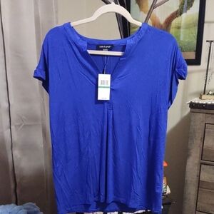Cable & Gauge Royal Blue Short Sleeve V-Neck Tee